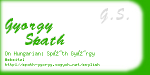 gyorgy spath business card